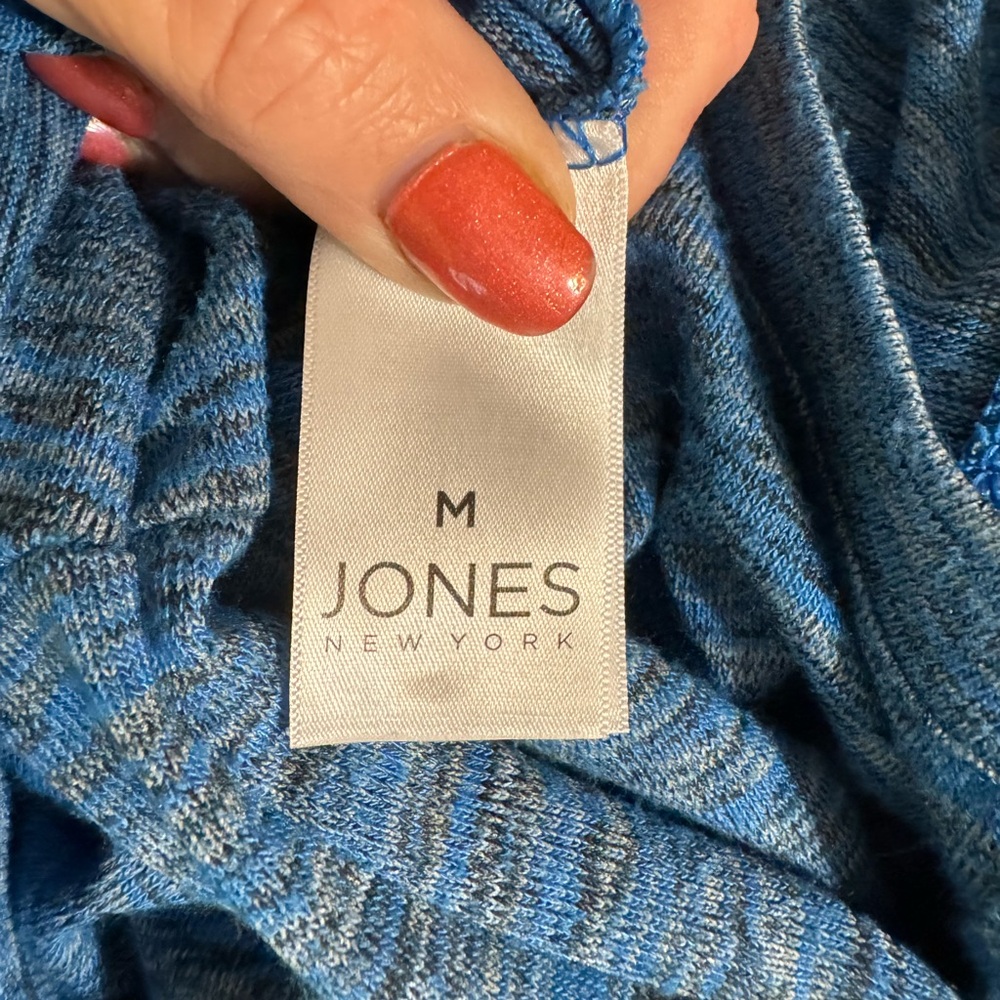 V-NECK JONES NEW YORK SWEATER   MEDIUM  #W - Picture 6 of 8